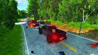 T-Rex 2 vs Ambulance Explosion ~ devonabrr Beamng drive davidinark  smotra rage contetven