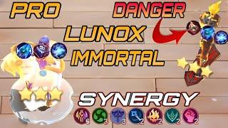 LUNOX FULL IMMORTAL SYNERGY USING CHOU COMANDER SKILL 1 ️, MAGIC CHESS 2024.