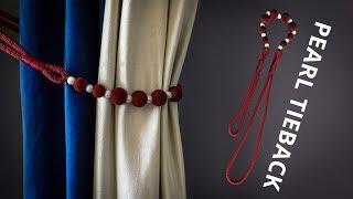 Latest modern fancy accessories curtain colorful pearl tieback