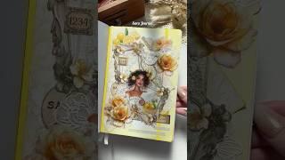 ASMR Artistic Journaling Yellow#journaling #journalwithme #scrapbooking #asmr