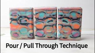 Pull through Soap technique - thrift shop inspiration - Cold process soap