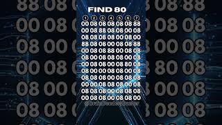 How Fast Can You Find 80 in This Puzzle? #shorts