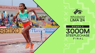 's Almayew dominates 3000m steeplechase final | World Athletics U20 Championships Lima 2024