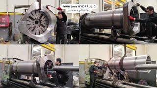 1000 TONS HYDRAULIC CYLINDER MANUFACTURING | Lathe Manufacturing Process"#viralvideo#youtube#machine