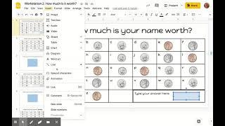 Adding a Cent Symbol in Google Slides