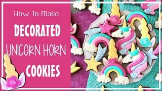 How To Make Decorated Unicorn Horn Sugar Cookies