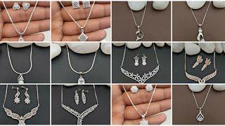 Latest Silver Chains With Pendant & earrings designs with weight and address /Silver Neck Chains