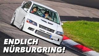 Endlich mit dem Mitsubishi EVO auf der Nürburgring Nordschleife, wir testen das neue TRACK Setup!