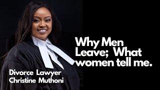 Divorce; Why Men Leave, What Women Tell Me