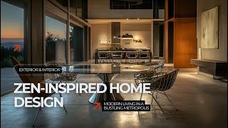 Zen Inspired Futuristic Home Design, Modern Living in a Bustling Metropolis