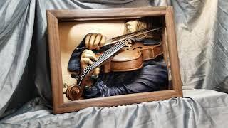 Violinist - Woodcarving Sculptures by Randall Stoner, aka Madcarver