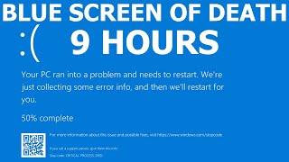 Windows 10 Blue Screen of Death REAL COUNT BSOD 9 hours 4K Resolution