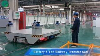 Battery 5 Ton Railway Transfer Cart,Machinery Factory Motorized Track Handling Trolley