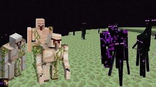 Iron Golem vs Enderman - Minecraft Mob Battle