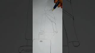 SKETCH OF BEAUTIFUL GIRL  #PAWAN ART #craft #trending #youtube #viral #shortvideo