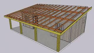 Projeto 3 D edícula de 47m² + 25,5 m² de varanda