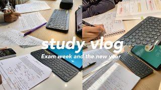 Study vlog | Exam week, lots of studying, online classes, a Korean planner and Happy new year