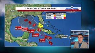 Tracking Tropical Storm Rafael: Local 10 6 p.m. forecast