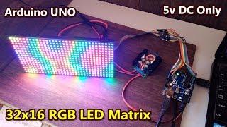 32x16 RGB LED matrix display with Arduino UNO microcontroller | DFrobot