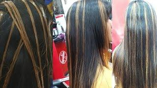 घर बैठे सीखे पार्लर जैसी hair highlights for beginners/ how to do highlights at home/hair highlights