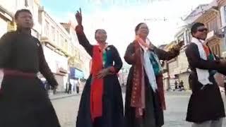 Laddakhi people celebrating after Ladakh was declared union territory