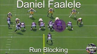 Daniel Faalele - Ravens vs Packers - Run Blocking & Pass Pro - Preseason Week 3 - Timestamps