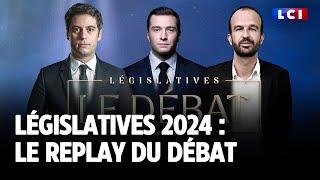 Législatives 2024 : le replay du débat entre Gabriel Attal, Jordan Bardella et Manuel Bompard