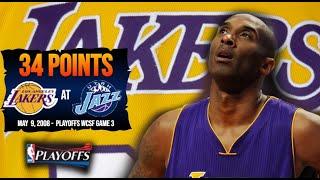 MVP Kobe Bryant 34 points - 2008 Playoffs WCSF Game 3 - Los Angeles Lakers at Utah Jazz