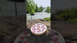 Hand Embroidery | East of Ukraine | Vintage Ornament #embroidery #green #nature #river #ukraine