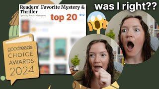 Reacting to the 2024 Goodreads Choice Awards (Mystery/Thriller - Top 20) 