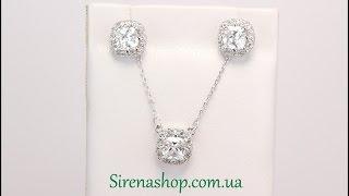 Sirenashop.com.ua: Бижутерия (Серьги и кулон Дайяна) с фианитами