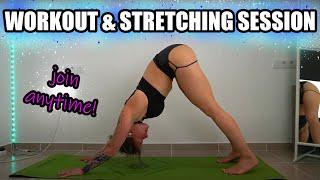 WORKOUT & STRETCHING SESSION: upper body & core... but of course some booty burn, too!!! // !socials