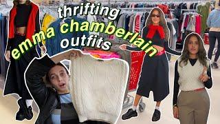 thrifting Emma Chamberlain inspired outfits!!!  sweater vests, mom jeans, skirts