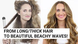 How To: Beachy Waves From Long Thick Hair | Beachwaver S1.25