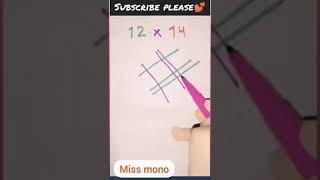 multiplication easy trick #shorts #youtube     #missmono
