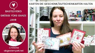 Anleitung 5 Karten die Geschenk/Gutscheinkarten halten basteln⎜ DSP Nikolaustag⎜Stampin' Up!®