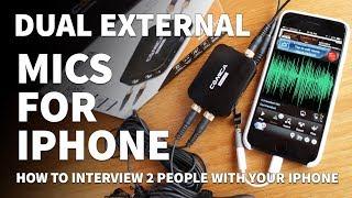 Dual External Microphone for iPhone – iPhone External Microphone for Interviews and Vlogging