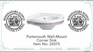 Rose Portsmouth Wall Mount Corner Sink | Renovator's Supply