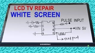 LCD TV Repair, White Screen or White Display Problem | No Picture Sound OK | LED TV Panel Repair