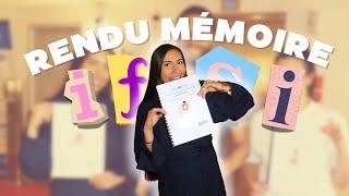 VLOG RENDU DU MÉMOIRE DE FIN D’ÉTUDES (IFSI)