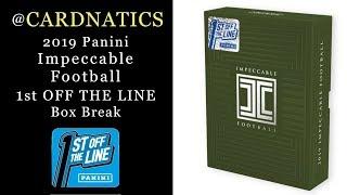 1st Off The Line Panini 2019 Impeccable Football Card Box Break Video