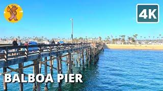 Balboa Pier Walking Tour, Newport Beach | {4k}  Binaural Sound