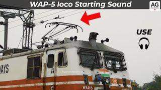 Starting sound of WAP-5 locomotive | Pantograph UP and DOWN Sounds + Cranking