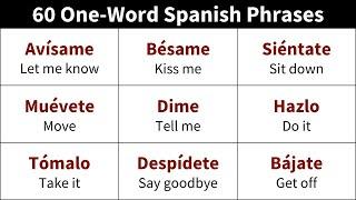 Learn 60 one-word Spanish Sentences