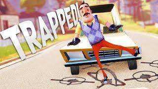 Trapping the Neighbor on the Road! - Hello Neighbor Beta  - Hello Neighbor Secrets