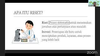 Riset dan Inovasi: Dari Hobi Hingga Jadi Profesi - Dr. Angga Hermawan