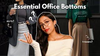 What are the essential office pants & skirts every woman should have? 