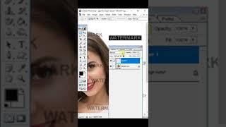 Remove Watermark #shorts #photoshop