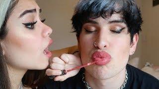 Doing My Boyfriends Makeup | Tarayummy ft. Jake Webber