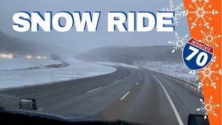 SNOWY RIDE | FINALLY MOVING A LOAD | I-70 PENNSYLVANIA | WERNER TRUCKING OTR DRIVER LIFE